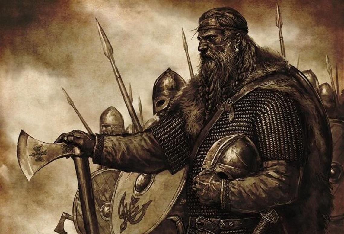 VIKING WAR CRY canvas wall art Etsy