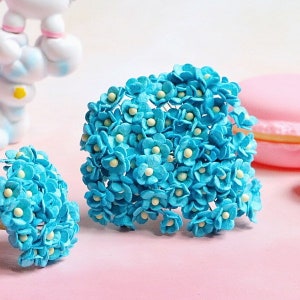 100 Pcs.10 mm.Miniatuur moerbeipapier dubbellaags madeliefje,miniatuurpapieren bloem,moerbeipapier,papieren poppenhuisbloem,madeliefje