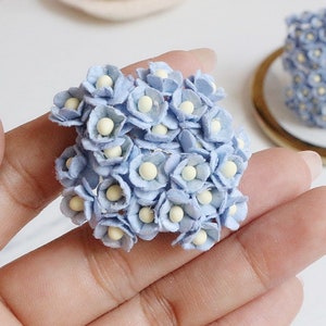 100 Pcs.10 mm.Miniatuur moerbeipapier dubbellaags madeliefje,miniatuurpapieren bloem,moerbeipapier,papieren poppenhuisbloem,madeliefje