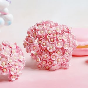 100 Pcs.10 mm.Miniatuur moerbeipapier dubbellaags madeliefje,miniatuurpapieren bloem,moerbeipapier,papieren poppenhuisbloem,madeliefje