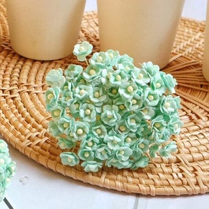 100 Pcs.10 mm.Miniatuur moerbeipapier dubbellaags madeliefje,miniatuurpapieren bloem,moerbeipapier,papieren poppenhuisbloem,minibloem,madeliefje