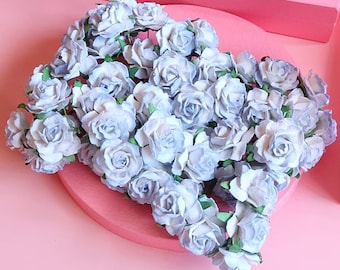 20 pcs.25 mm./ 1 inch Mulberry Paper Rose Flower,Mulberry  Rose,Mini Rose Flower,Paper Flower,Rose Flower,Rose Bud