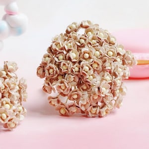 100 Pcs.10 mm.Miniatuur moerbeipapier dubbellaags madeliefje,miniatuurpapieren bloem,moerbeipapier,papieren poppenhuisbloem,madeliefje