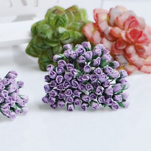 Papieren bloem moerbei, paarse roos moerbei, mini roze bloem, papieren bloem, roze bloem, DIY Crafts