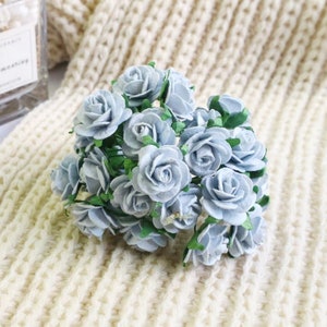 20mm. 25stk.Mulberry Paper Flower, Maulbeerrose, Mini Rose Blume, Papierblume, Rose Blume, DIY Handwerk, Hochzeitskarte Dekoration