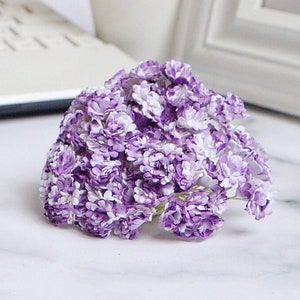 100 peças. 10 mm. Gipsófila de papel de amoreira, flor de papel em miniatura, Gipsófila de papel de amoreira, Gipsófila em miniatura, ideia de artesanato faça você mesmo