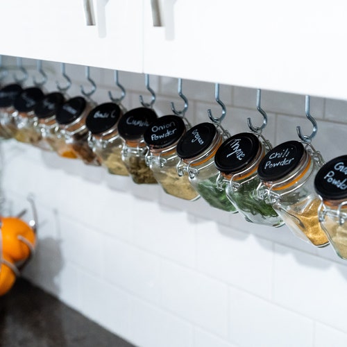 12 Piece Hanging Spice Rack-Silver