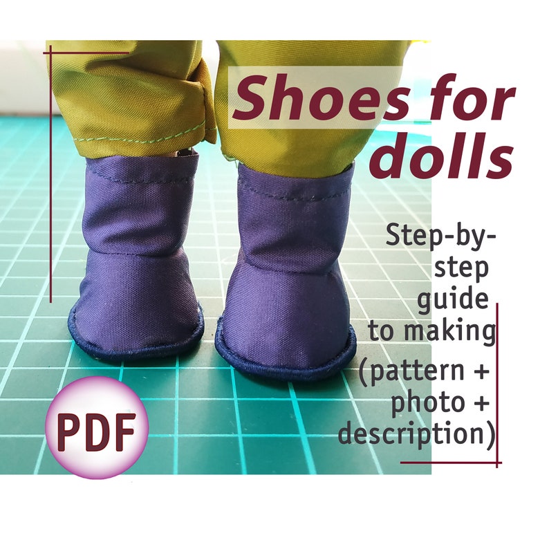 PDF Doll Shoes Pattern PDF tutorial creating doll's Etsy