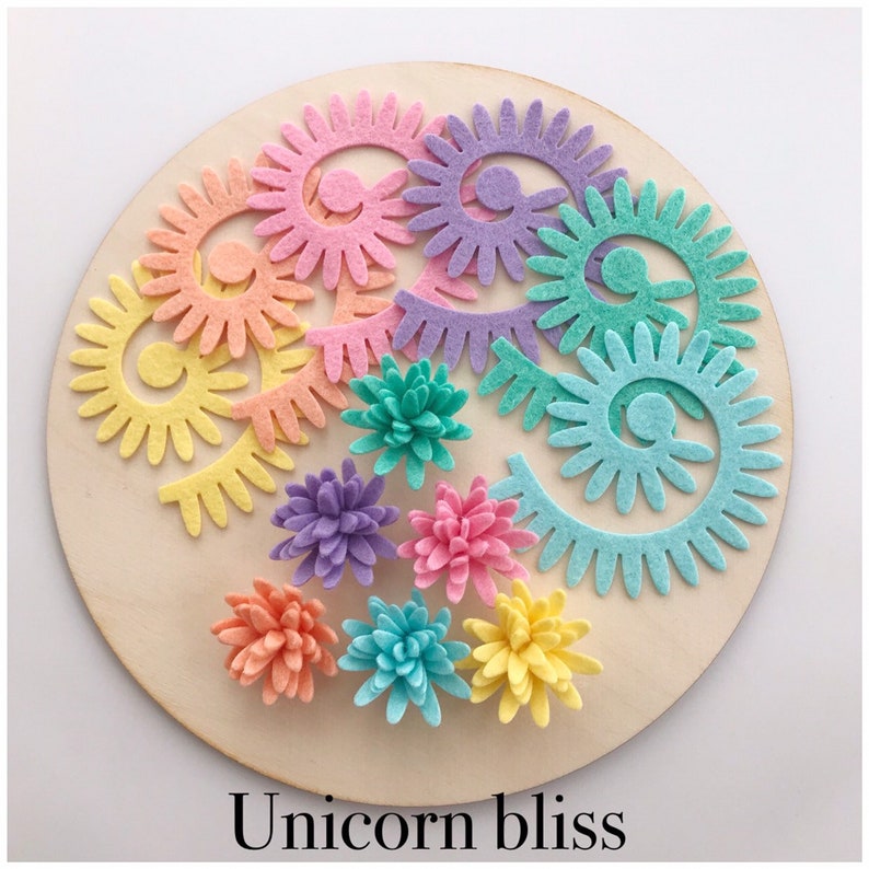 Pack of 12 Daisy Felt Flower Packs Wool Blend Felt Flowers Etsy UK