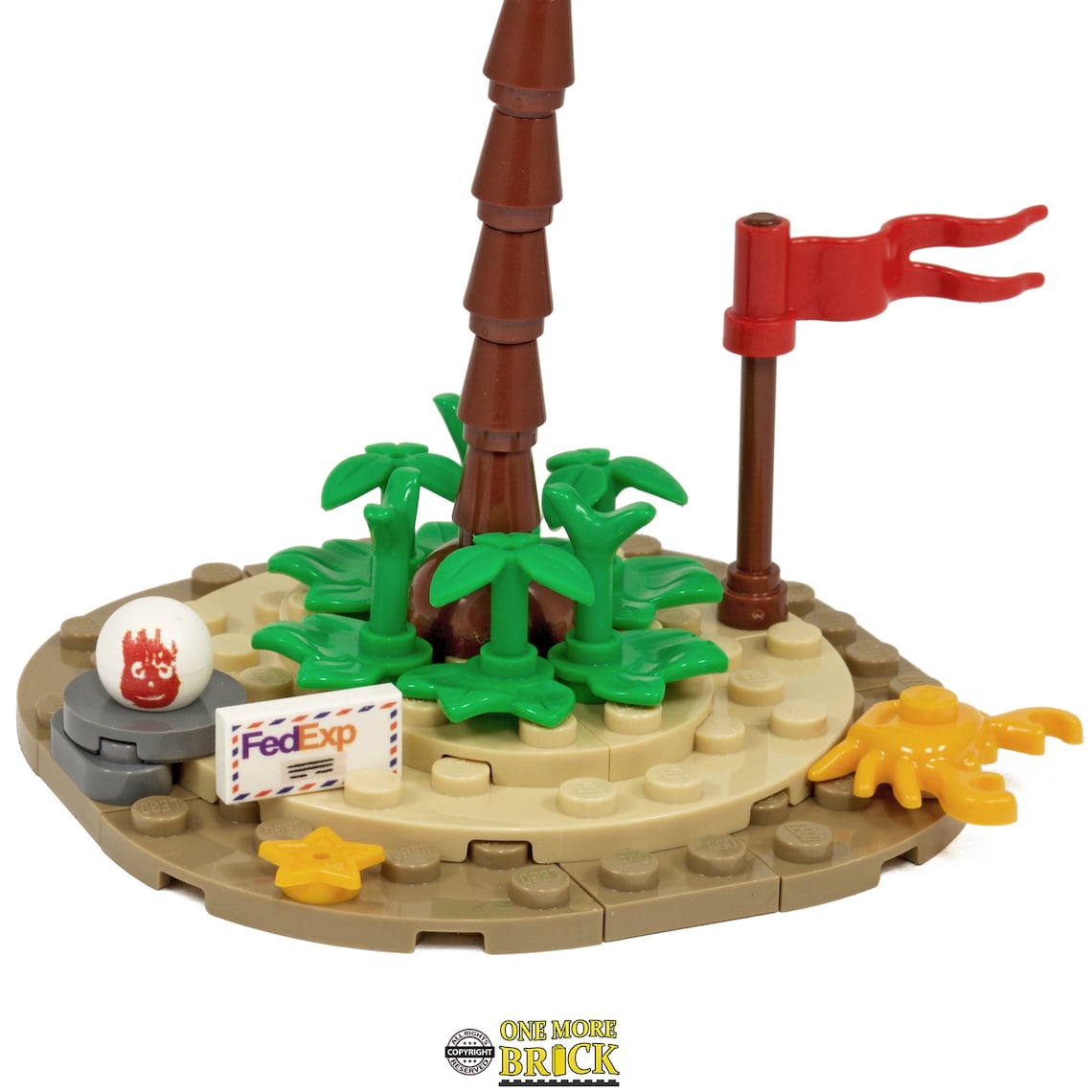 Desert Island & Palm Tree Custom kit made with LEGO Bricks Etsy