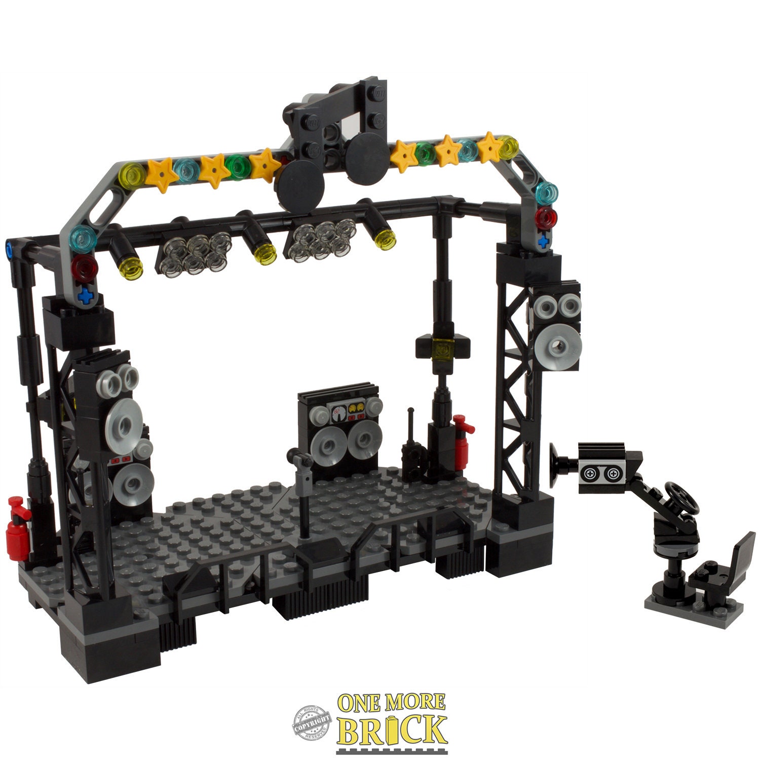 Ikke vigtigt Sindsro Nogen som helst Music Rock/band Stage Model Kit Made With LEGO Bricks - Etsy