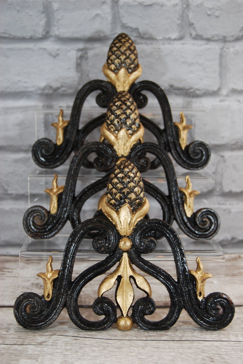 3 Vintage French Cast Iron Gate Finials / Fence Finial / Fence Etsy