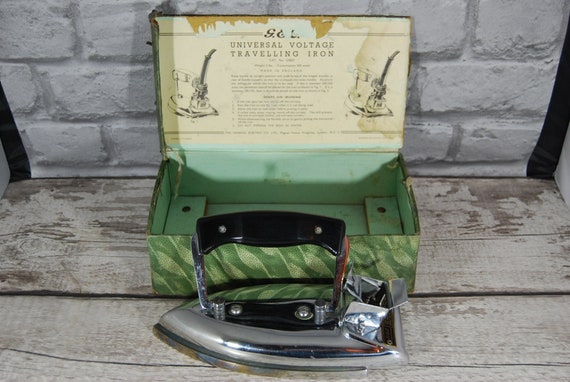 1940's G.E.C Universal Voltage Travelling Iron In Original Box