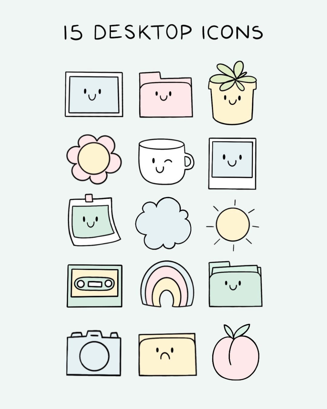 Cute Desktop Icons Mac Folder Icons Desktop Folder Icons - Etsy ...