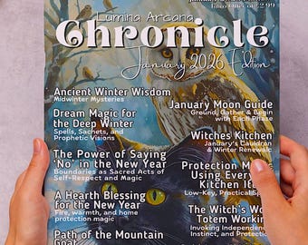 Lumina Arcana Chronicle | January 2026 Edition | Witchcraft, Spiritual Magazine | Downloadable Printable PDF A4