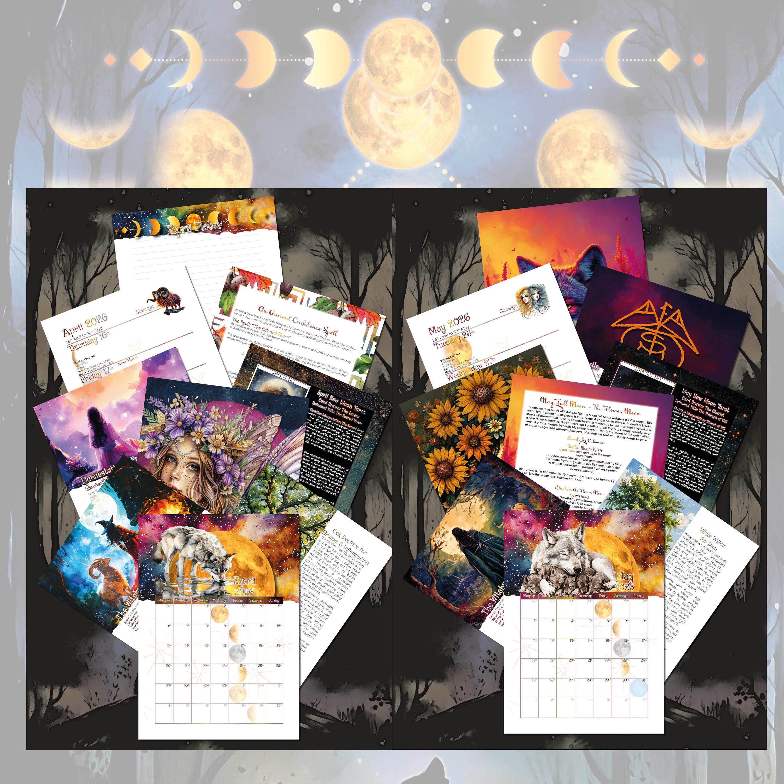 Digital Moon Diary 2026 | Lunar Planner PDF | Rituals, Tarot & Moon ...