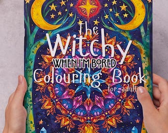 Witchy "When I'm Bored" Colouring Book | 50 Printable Pages of Magical Artwork & Digital Download