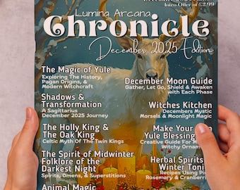 Lumina Arcana Chronicle December 2025 | Witchcraft, Spiritual Magazine | Downloadable Printable PDF A4