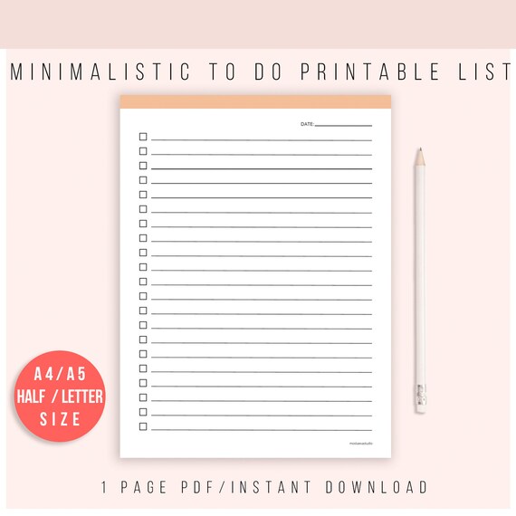 Task Management Productivity Planner Instant Download Printable PDF Fillable Daily To Do List Business Planner