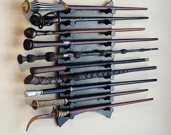 Horizontal Wand Wall Mount: Magic Wand Display Holder (Holds 10 Wands)
