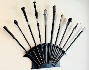Harry Potter Inspired Sunburst Wand Holder Wall Mount Holds 10 Wands