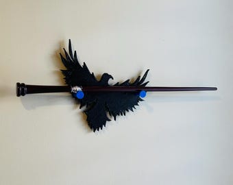 Raven Wand Wall Mount: Magic Wand Display Holder