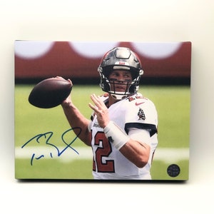 Tom Brady Facsimile Autograph 11x14 Canvas Print Wall Art