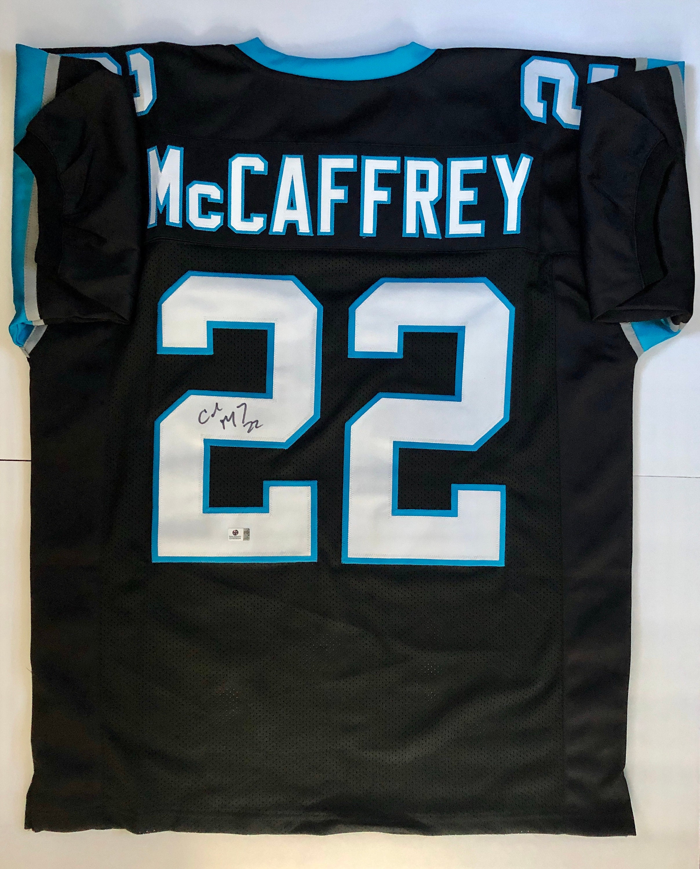 Christian McCaffrey Autographed and Framed Carolina Panthers Jersey