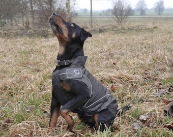 Rain Jackets / All-Year Coats for Dogs, Black, XS to 4XL