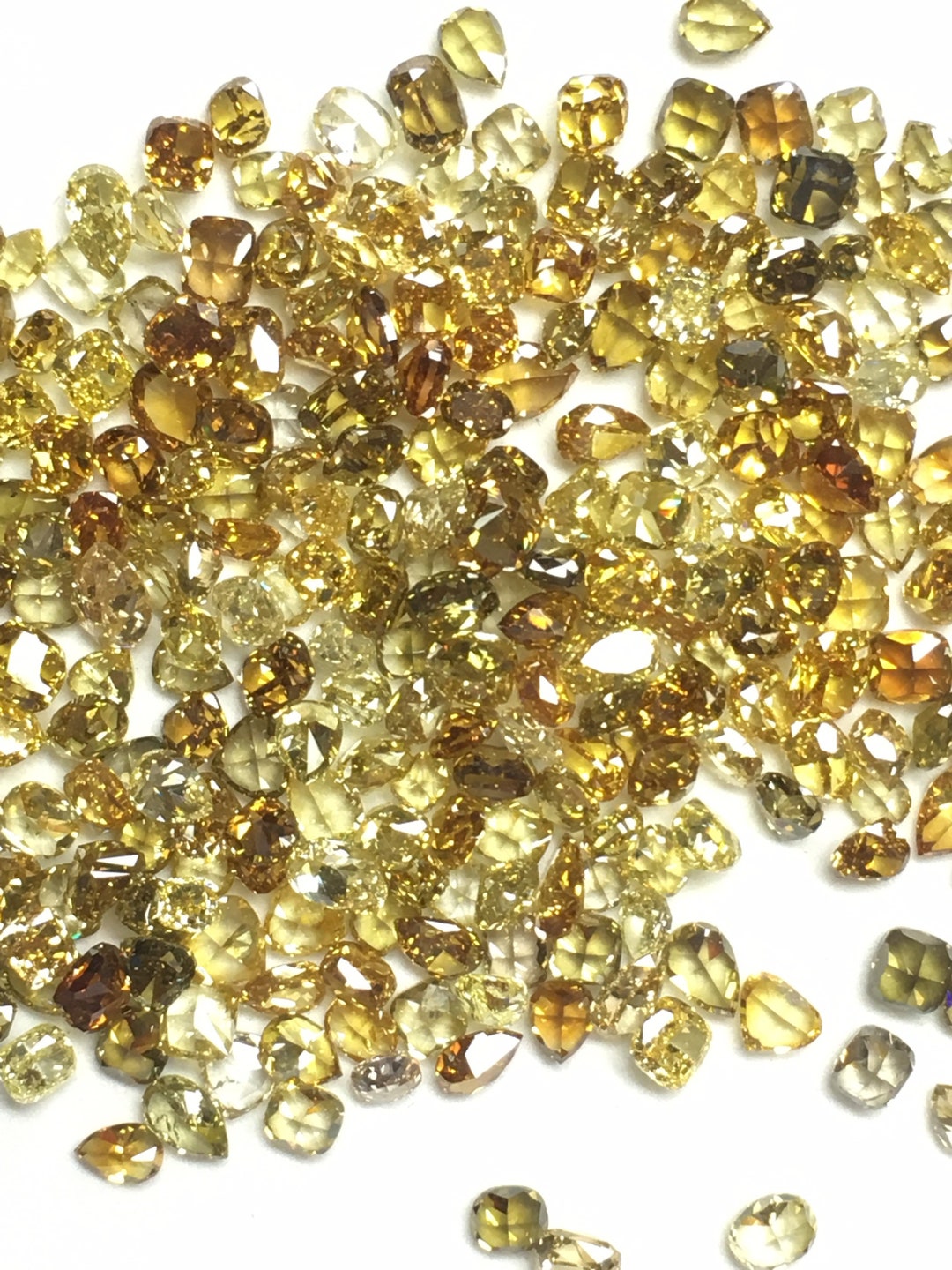 2 Carat Fancy Mix Color Diamondmix Shape Rustic Diamond Pair Etsy