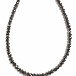 12 Carat Natural Black Diamond Beads,Polished roundelle Diamond Beads,Diamond Beads  Bracelet, 2.00MM - 3.00MM