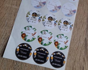 Étiquettes Autocollantes Personnalisées École - 40 étiquettes 30x13 Mm, Motifs Licorne/espace/mer, Lavables - 3