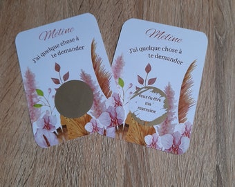 carte a gratter personnalisable pour annoncer une naissance, un mariage, un cadeau, faire une demande etc..