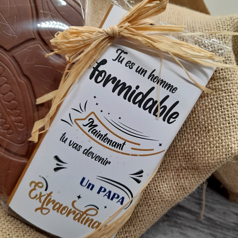 Tablette chocolat personnalisée,tablette chocolat Papa, chocolat personnalise image 4