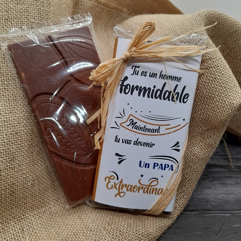 Tablette chocolat personnalisée,tablette chocolat Papa, chocolat personnalise image 3