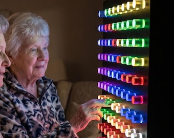 Light Bright Sensory Board With Peg For Special Needs Adults And Elderly - Dementia Memory and Concentration Issues Calming Activities