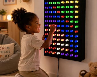 Giant Light Peg Board With Acrylic Rods | Light Panel Sensory Wall | Giant Light Bright Wall, Light Bright Board
