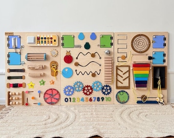 Sensory Wall With LED: Large Fidget Board For Sensory Integration, Stress Relief, Calming, Focus, ADHD and Autism