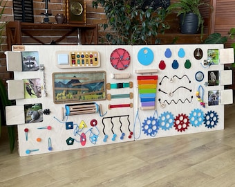 Custom sensory wall panel, Activity wall for school, interactive sensory wall, large busy board for wall, fidget wall toy Back to school