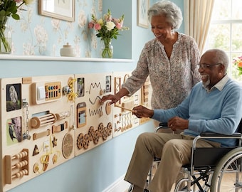 Dementia Activity Board For Adults For Concentration, Wall-Mounted Activity Board For Memory Care, Senior Rehabilitation Sensory Board