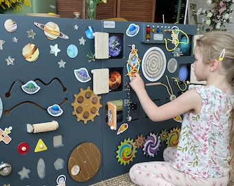 Sensorisches großes besetztes Brett Raumthema-Wandpanel LED-Licht 140 * 80 cm-Ausstattung der Sinnesräume-Funktionsbrett-Wand befestigtes SpielzeugFix