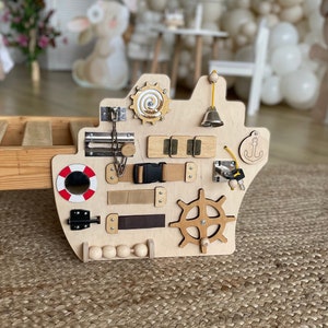 Ship Baby Busy Board With Lights And Switches Montessori Fastener Board Sensory Board 1 2 3 Year Old Travel Developing Toy 1st Birthday Gift