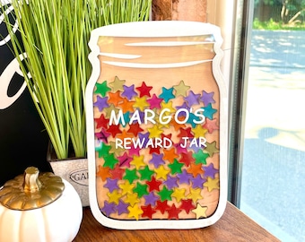Personalized Reward Jar Classroom Magnetic Reward Jar For Teacher Star Reward Jar Magnet Classroom Reward Jar Personalized Baby Reward Jar