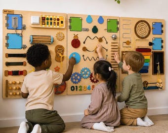 Extra Large Busy Board Preschool Wall Toys For Fine Motor Skills And Concentration Special Needs Sensory Wall Panel Back To School SEN Toys