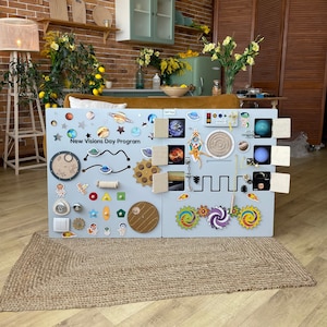 Activity Wall Busy Board Panels, Montessori Sensory Toys, Toddler Learning Activity Center, Perfect for Toddler Playroom, Children&#39;s Daycare