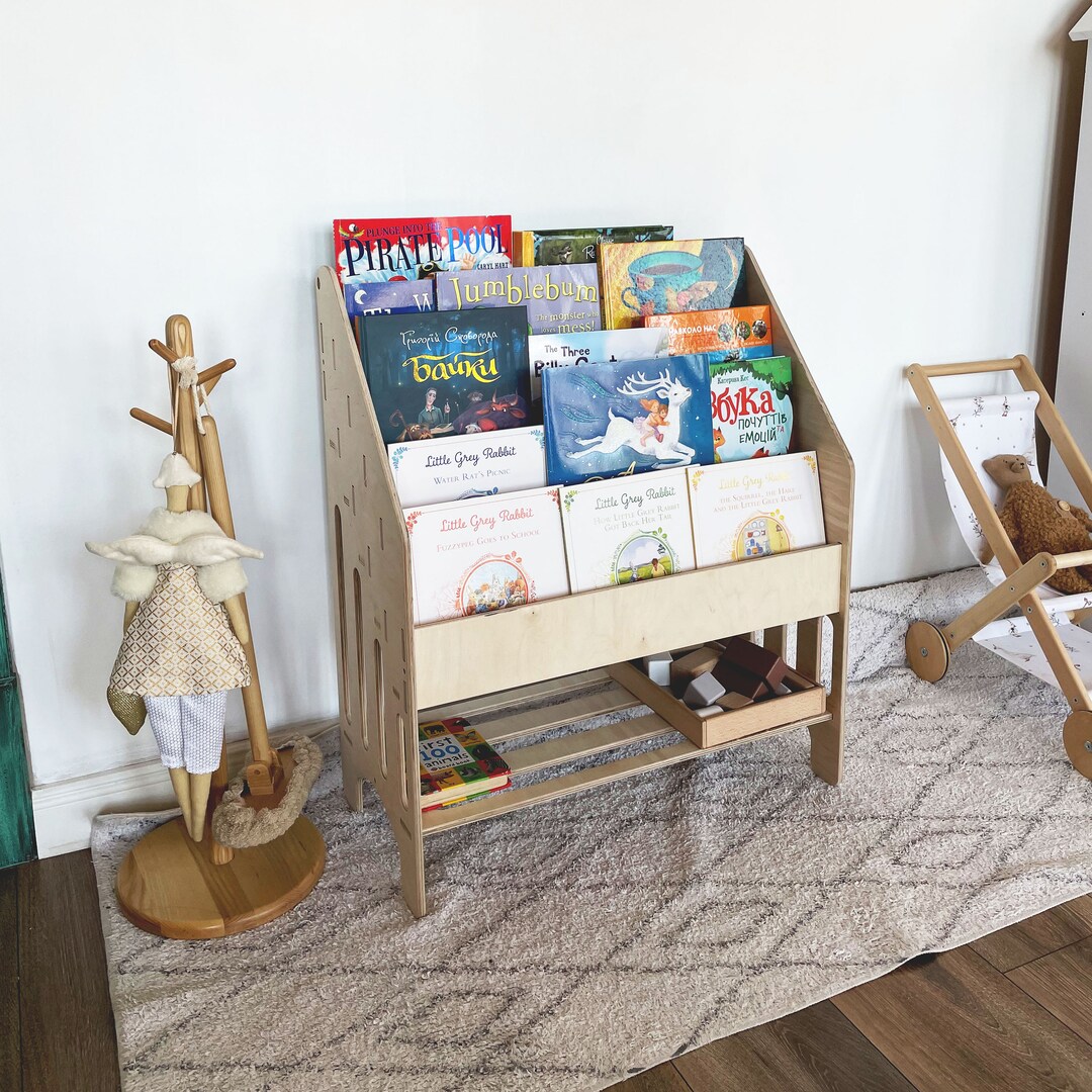 Toddler Bookshelf, Montessori Bookshelf for Kids Room, Montessori Shelves, Baby Book Shelf 1