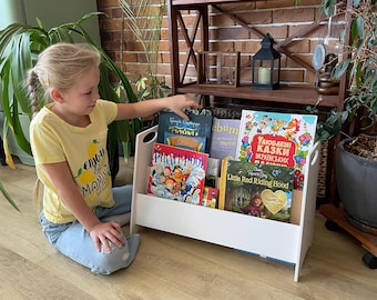 Bookshelf For Kids Wooden Bookcase Montessori Baptism Gift Custom Nursery Shelf Toddler Bookcase Montessori Furniture Gift For Kids