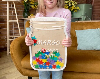 Reward Jar With Tokens Classroom Teacher Star Jar Chore Chart Good Behavior Reward System Classroom Mason Jar Gifts For Kids