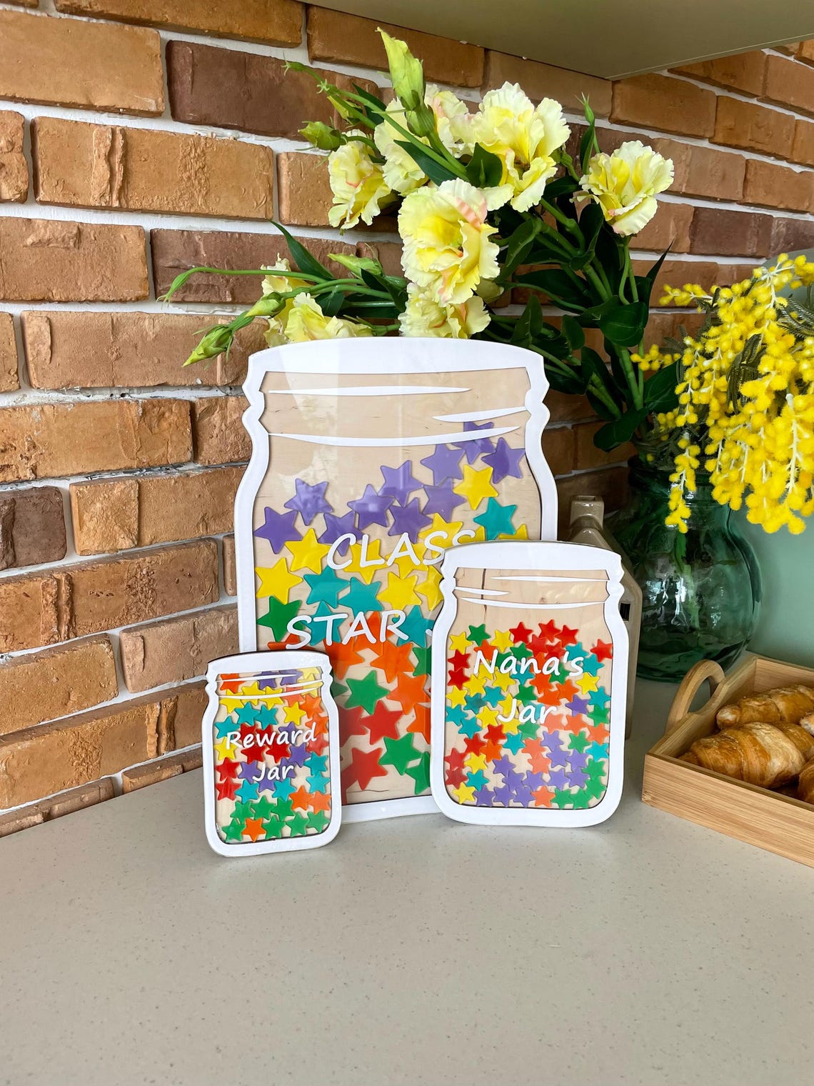 Personalized Reward Jar Classroom Magnetic Reward Jar for Teacher Star ...