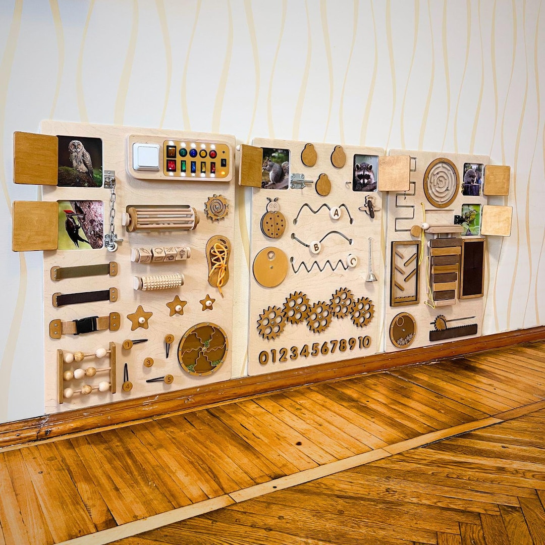 Wall Toy Large Busy Board LED Lights 150x70cm Huge Sensory Wall Panel ...